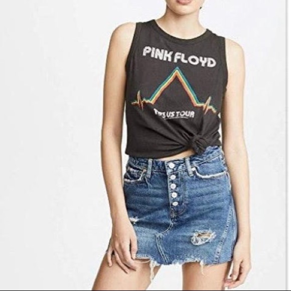 FREE PEOPLE
Destroyed Button Denim Skirt In Harvey - Picture 2 of 15